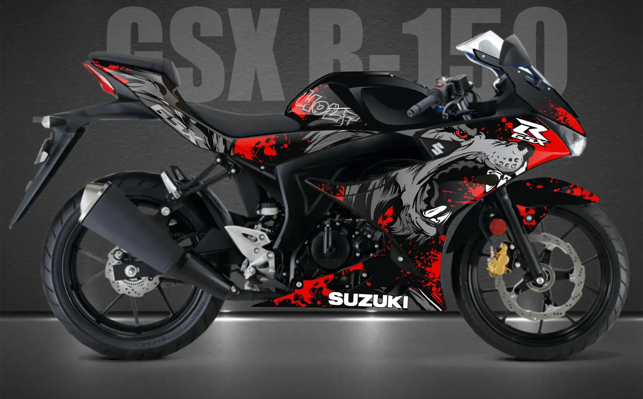 GSXR 150 Wolf Decal Sticker for Suzuki Modifications – Torque Stickers